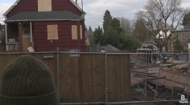 Portland "Red House" at center of occupation crisis in the beleaguered city. (OPB.org)
