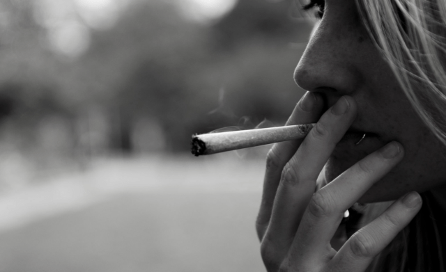 smoking cigarettes