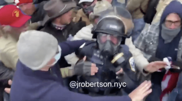 police officer battered