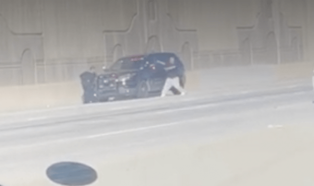 armed man crashes