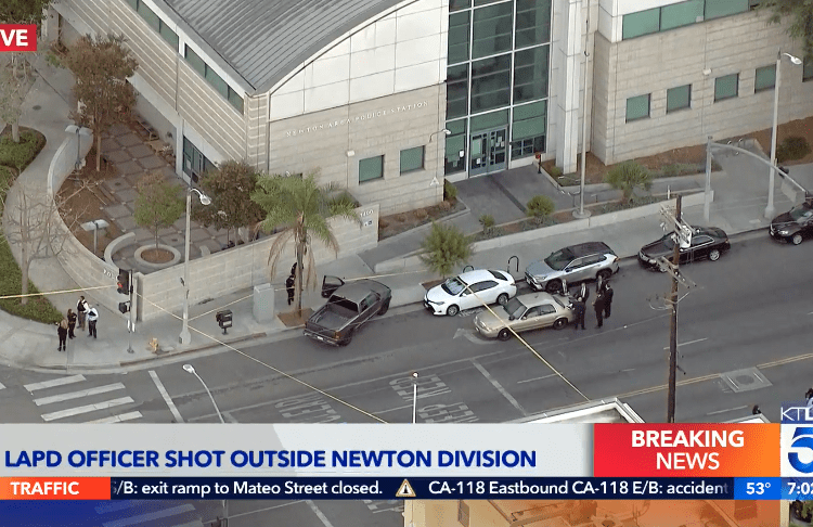 LAPD officer hospitalized