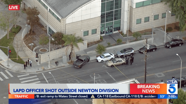 LAPD officer hospitalized