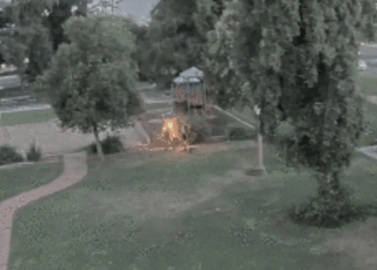 A man was purposely set on fire in a California park on Thursday. (Sanger Police Department )