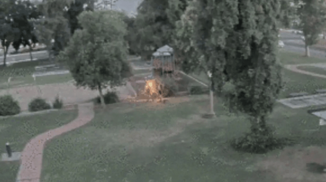 A man was purposely set on fire in a California park on Thursday. (Sanger Police Department )