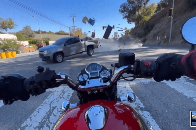 motorcyclist struck