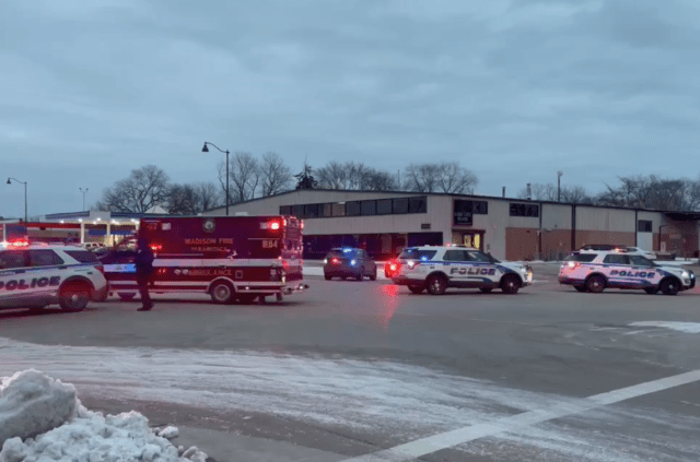 Wisconsin police exchange gunfire