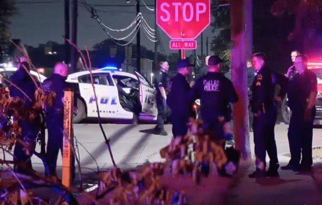 driver strikes 4 Dallas police officers