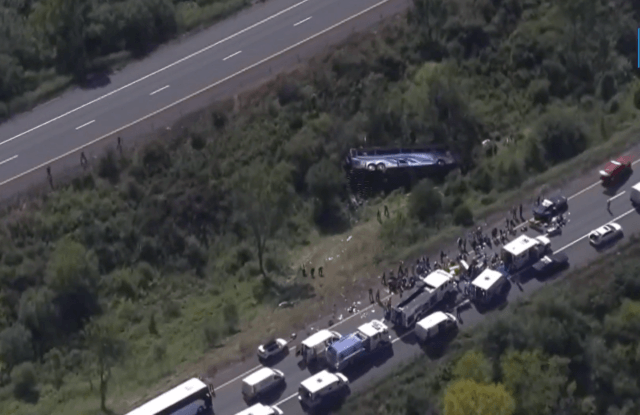 bus carrying high school band