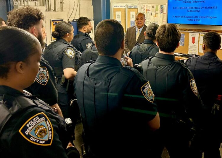 Vincent J. Bove, NYPD Honorary Law Enforcement Motivational Speaker, addresses officers at Transit District 4 on May 7, 2025 during an ethical leadership briefing. In a profession defined by responsibility and sacrifice, leadership grounded in character, ethics, and emotional fortitude strengthens those who serve and reinforces the trust placed in them by the communities they protect. (Reawakening America LLC)