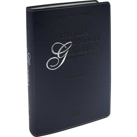 Bíblia Estudo Genebra Letra Grande Azul