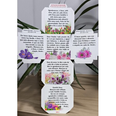 Orações de Mesa - Dado Oração Mesa- Flores