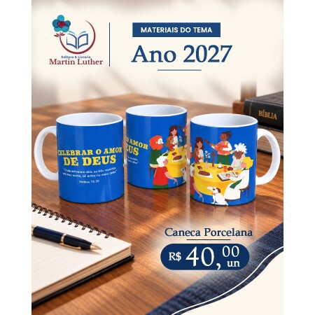 Caneca Tema ano 2027 Porcelana