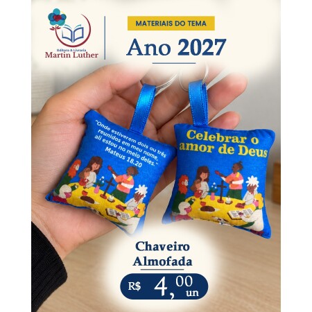 Chaveiro Almofada Tema ano 2027