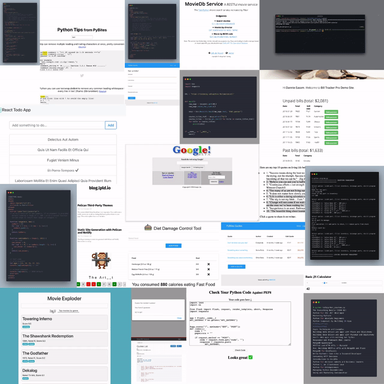 Screenshot of 100 days of web in Python