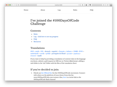 Screenshot of Log100Days (Quart)