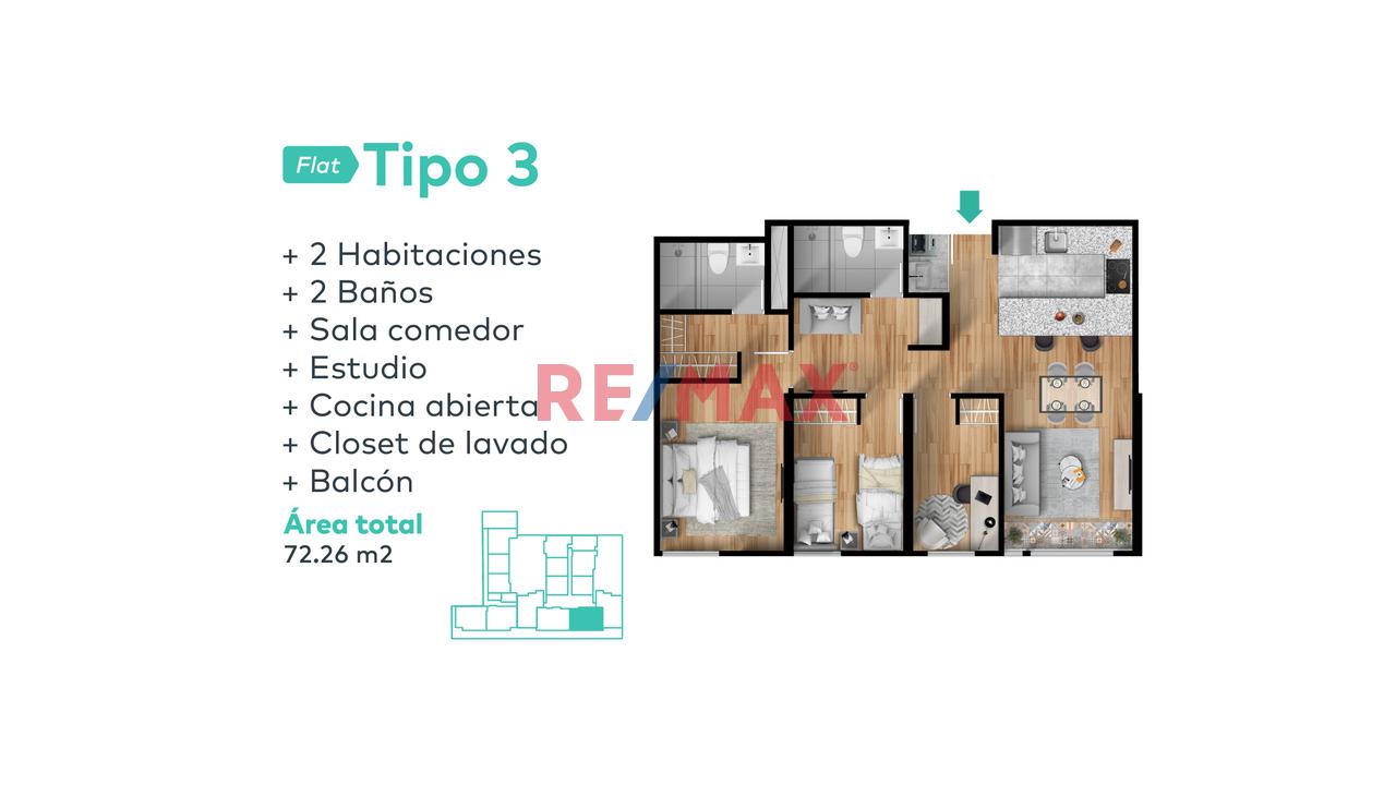 Departamento De Estreno En Venta Cerca Al Mar   En Chorrillos 67.25 M2 — foto 14
