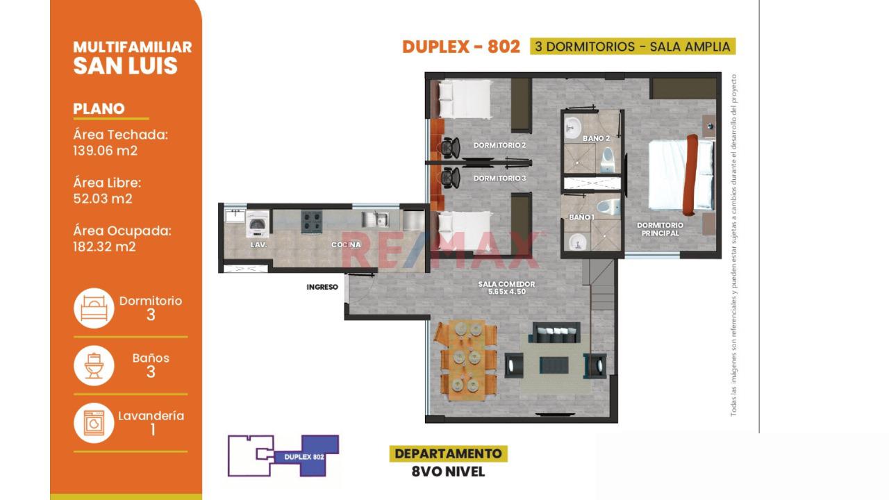 Venta Dpto. Dúplex 802 Vista Interior — foto 2