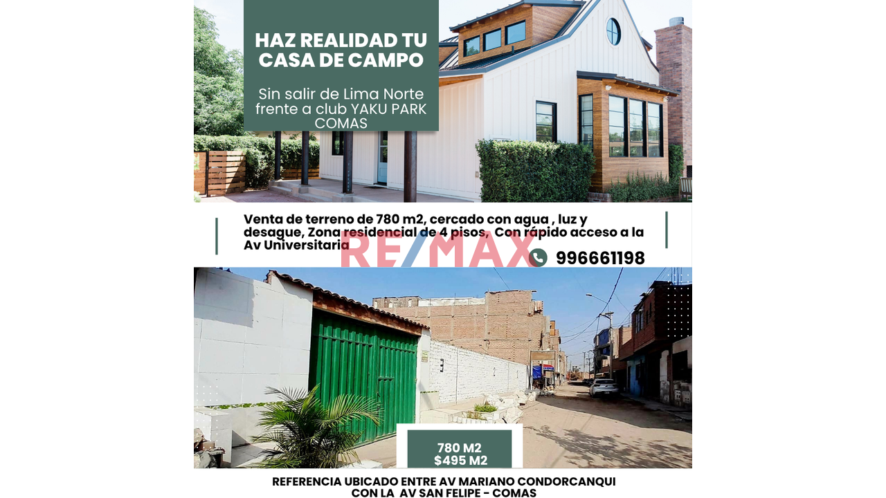 Terreno De 780 M2 Listo Para Tu Proximo Proyecto Inmobiliario Comas - Espacio Amplio Y Privado - Frente A Yaku Park - 6