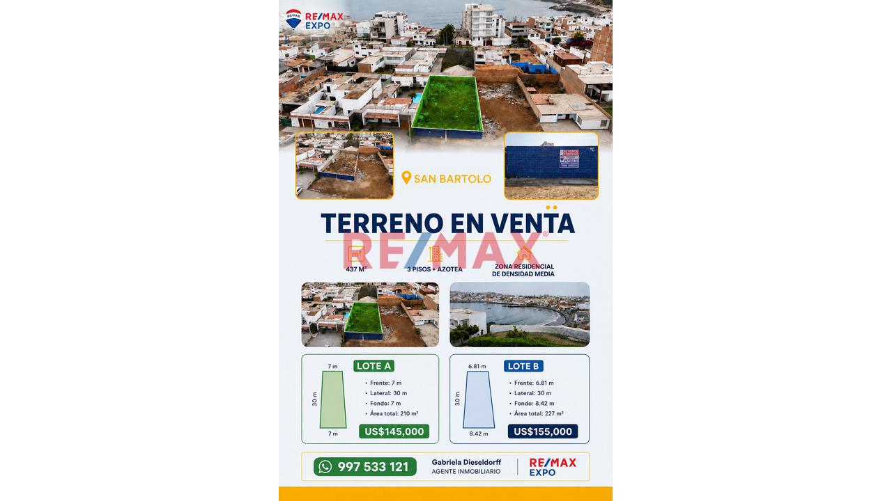 Venta Terreno En San Bartolo Muy Buena Ubicación - 1