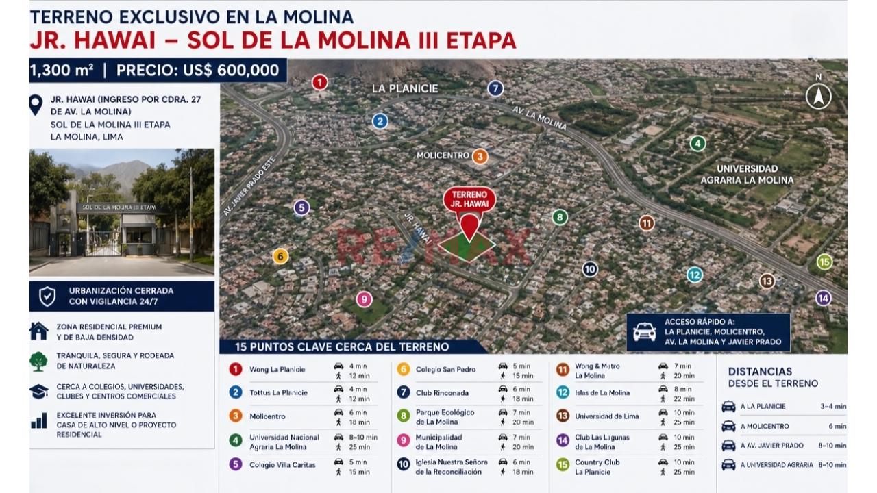 Terreno En Venta – Sol De La Molina Tercera Etapa | 1,300 M² — foto 11
