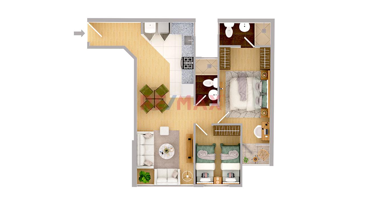 Venta Depa De Estreno 2 Dorm. Y 2 Baños - 58.70M² Av. La Paz -San Miguel — foto 6