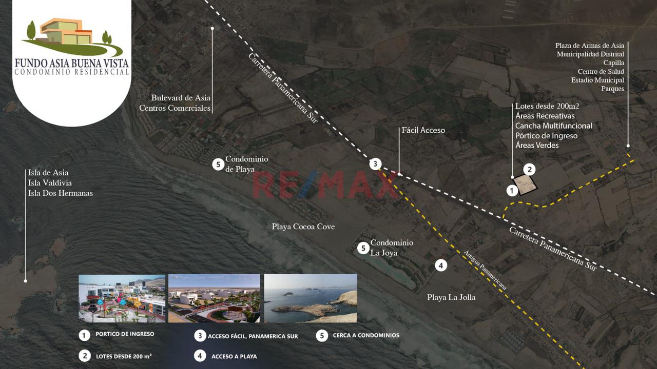Lote En Asia Km 101 – 203 M² En Condominio Privado Cerca Plaza De Armas Y Boulevard | Us$18,000