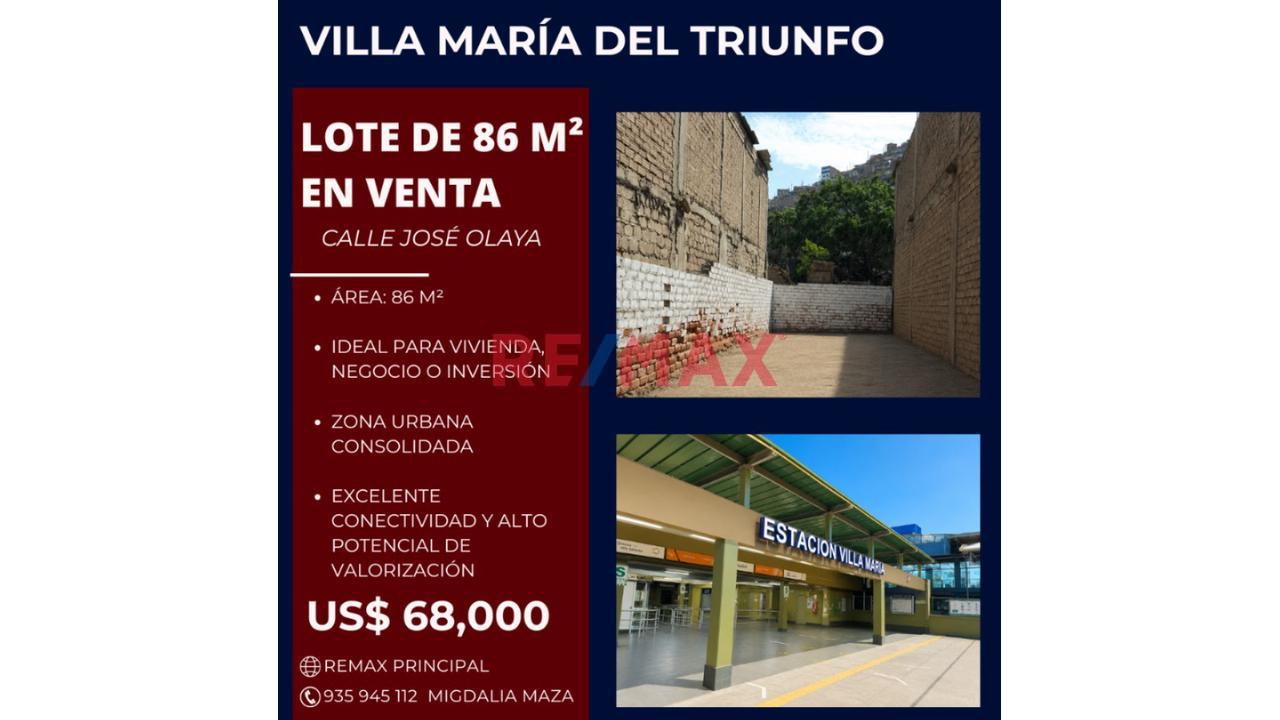 Venta De Terreno Cerca A La Estacion De Villa Maria