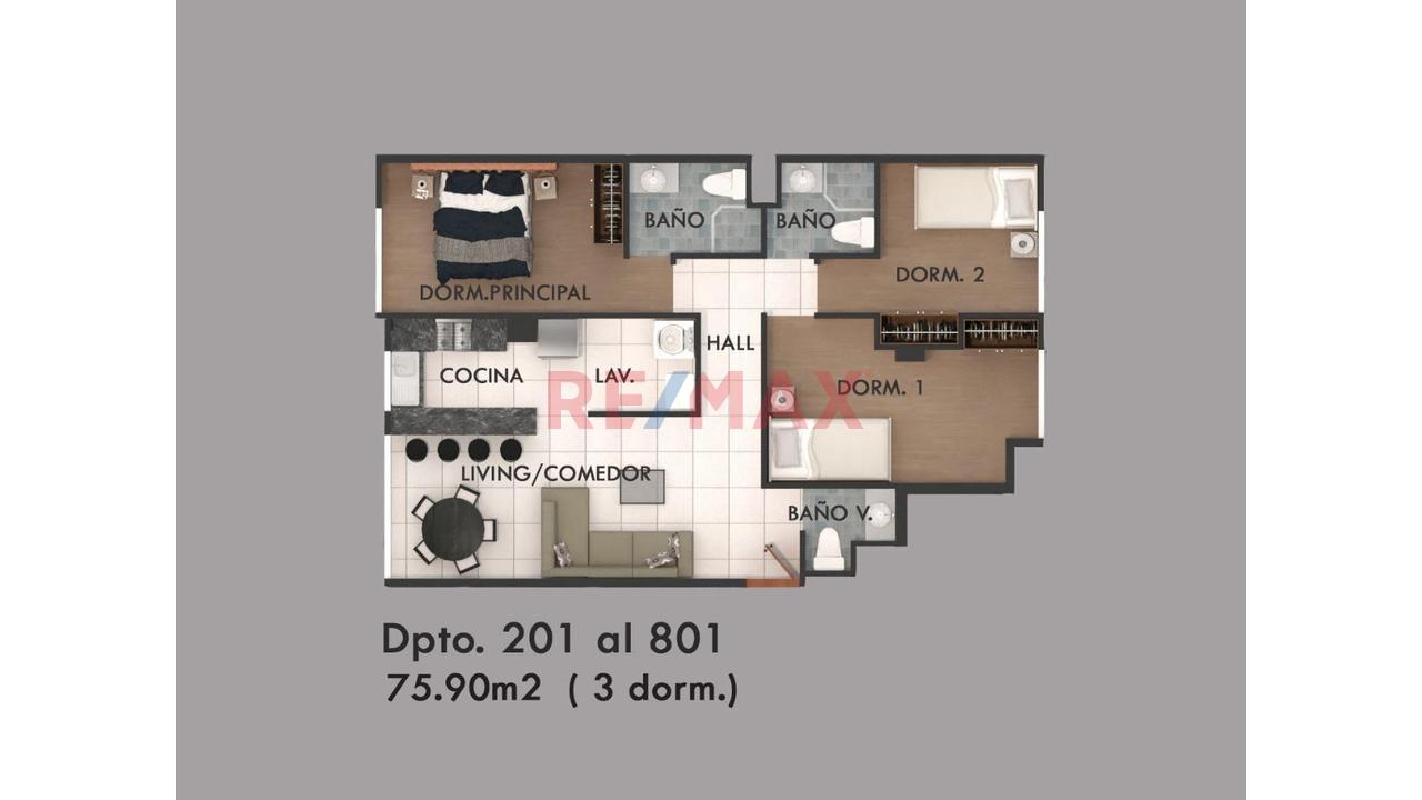 Venta Departamento San Miguel 75.90M2 — foto 3