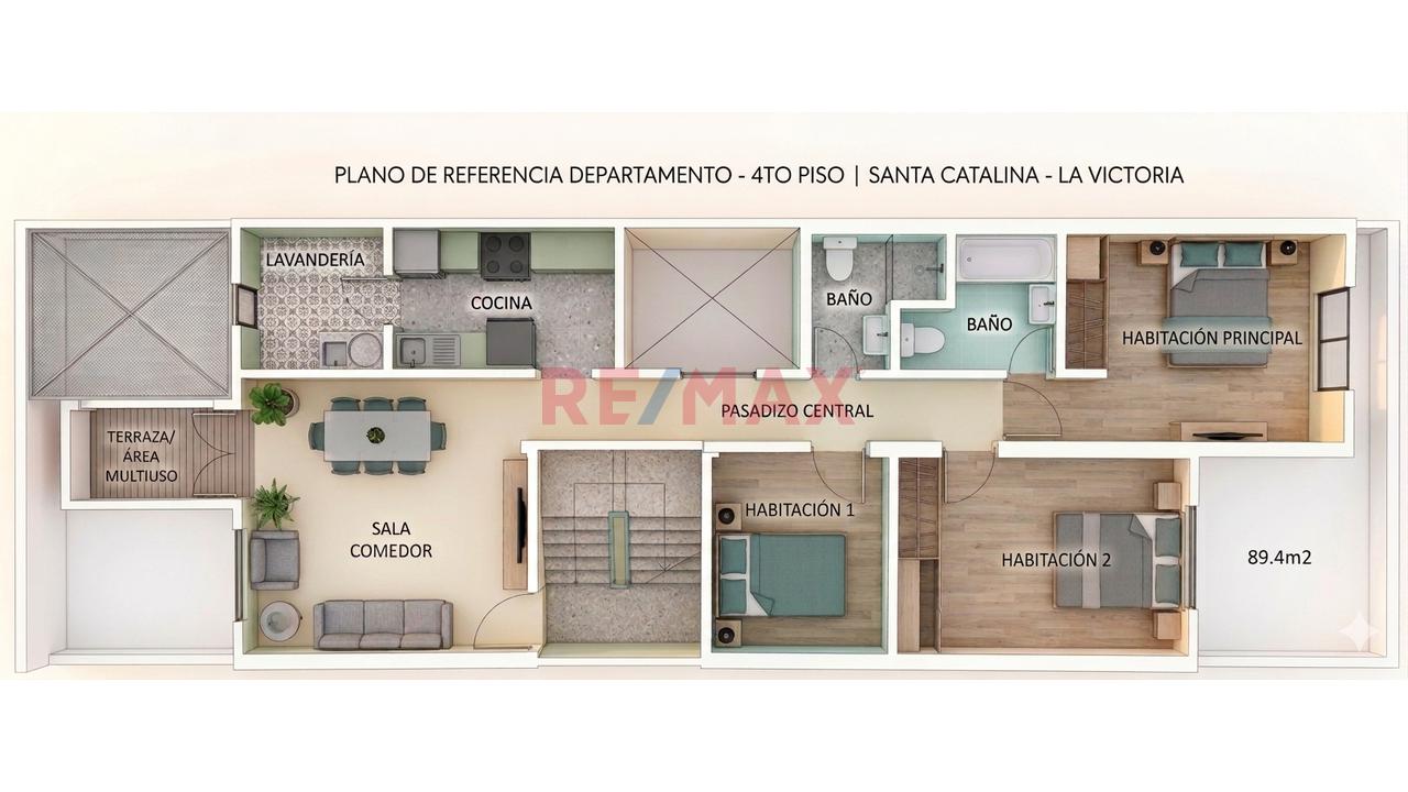 Departamento En Venta Santa Catalina 3 Habitaciones — foto 14