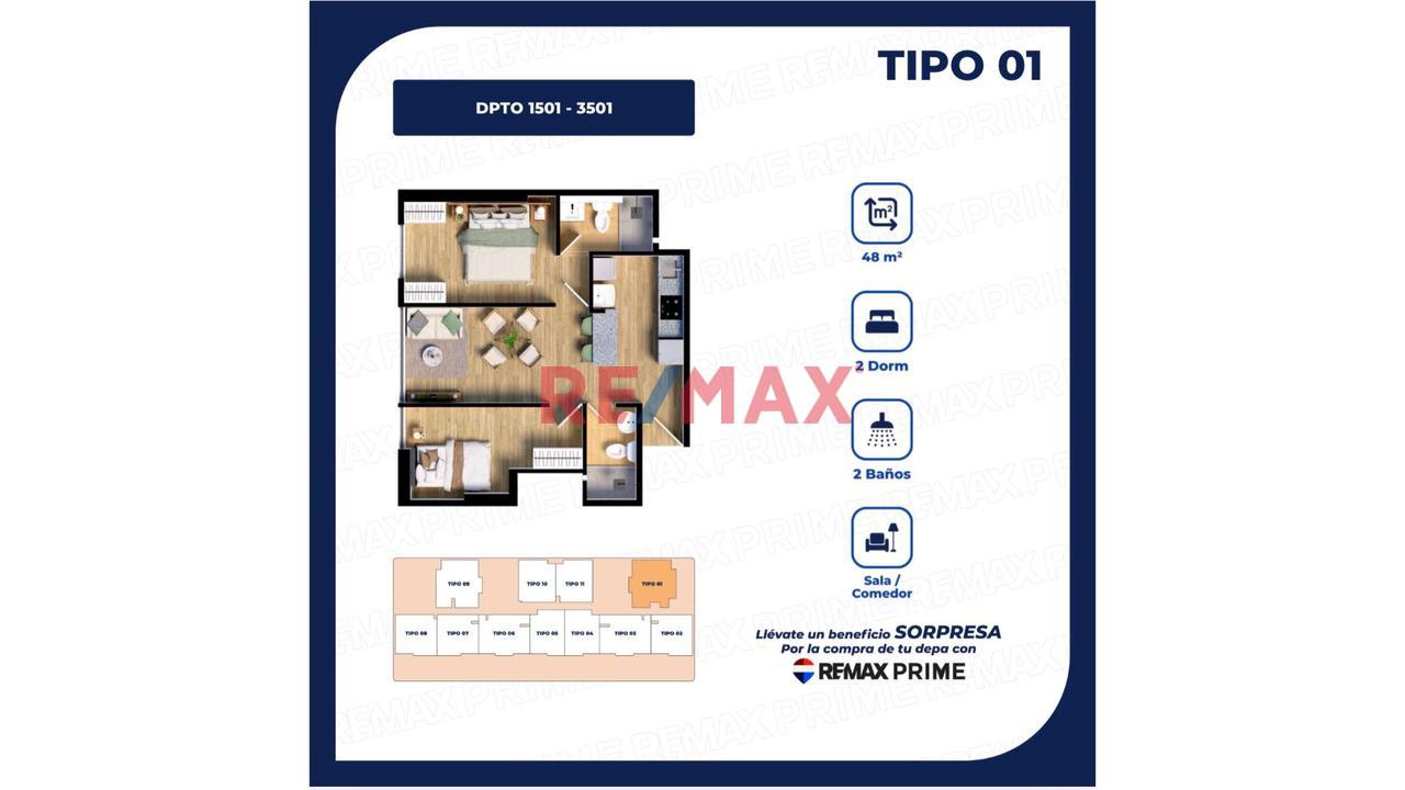 Departamento 48 M2 Estreno