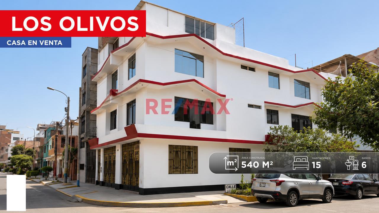 Casa Comercial En Venta En Los Olivos En Esquina Cerca A Panamericana Norte