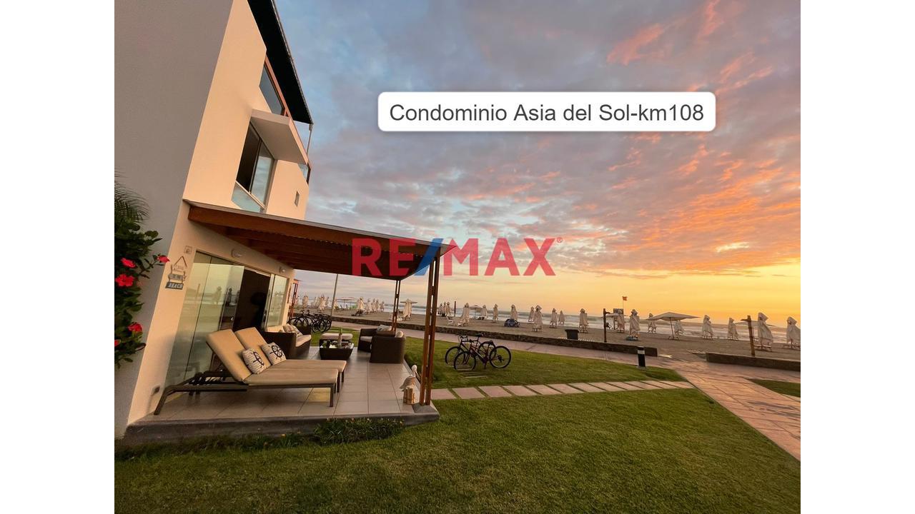 Venta Casa De Playa En Primera Fila - Condominio Asia Del Sol Km 108