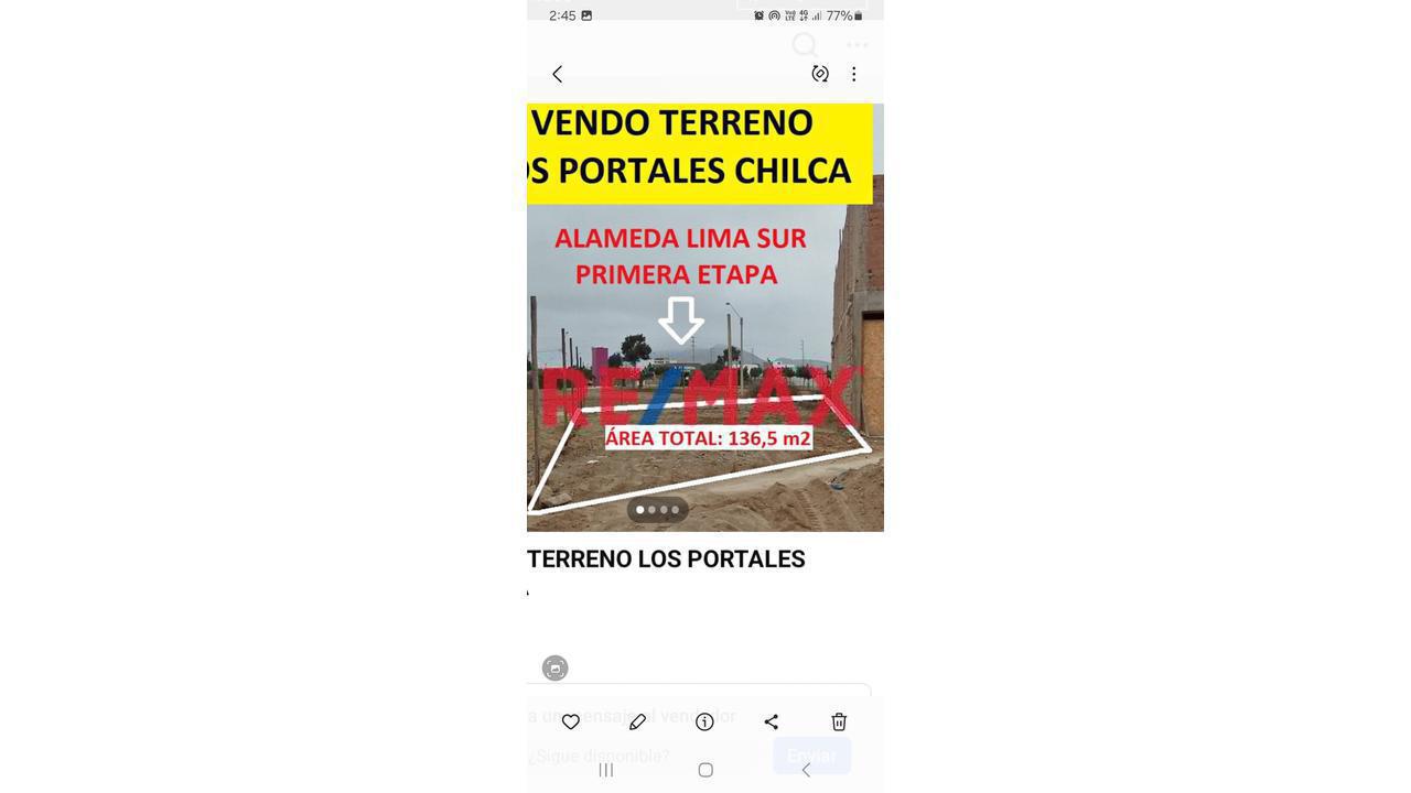 Terreno de 137 m² en Chilca