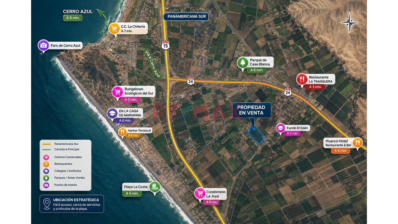 Terreno (3 Hectáreas) En Venta En Cerro Azul – Perfecto Para Lotización, Agroindustria O Almacenes - 6