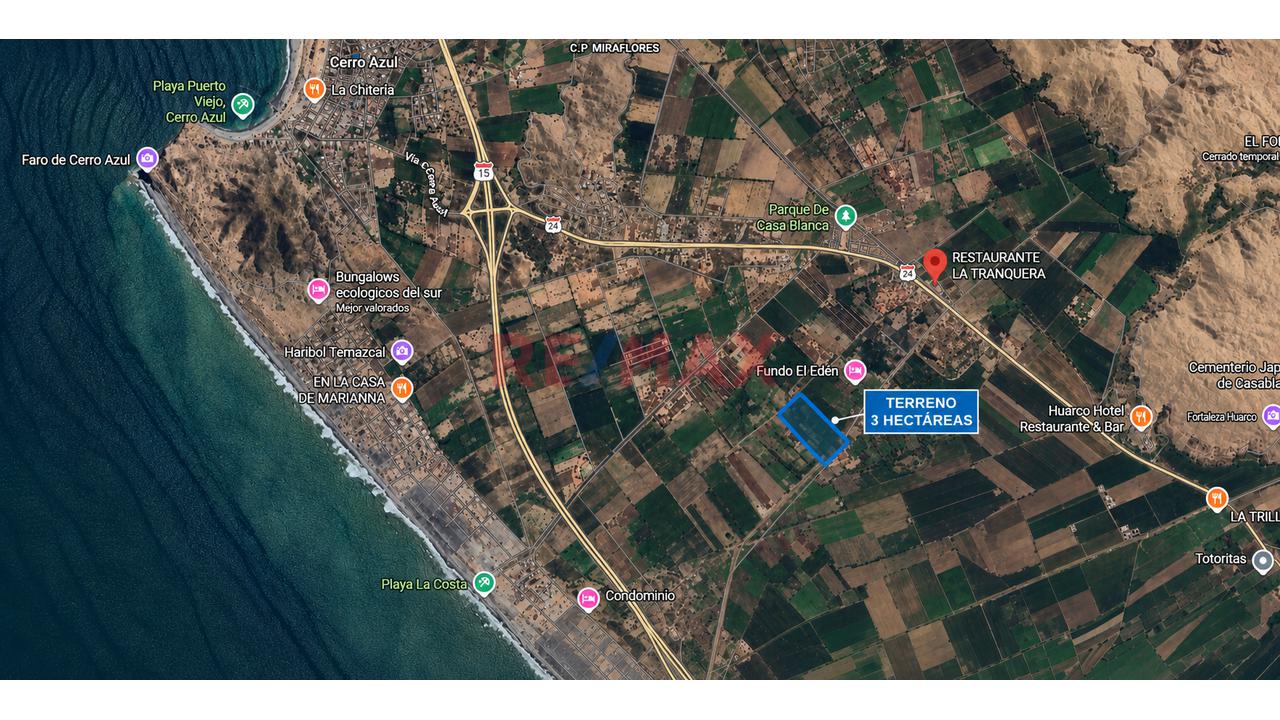 Terreno (3 Hectáreas) En Venta En Cerro Azul – Perfecto Para Lotización, Agroindustria O Almacenes - 1