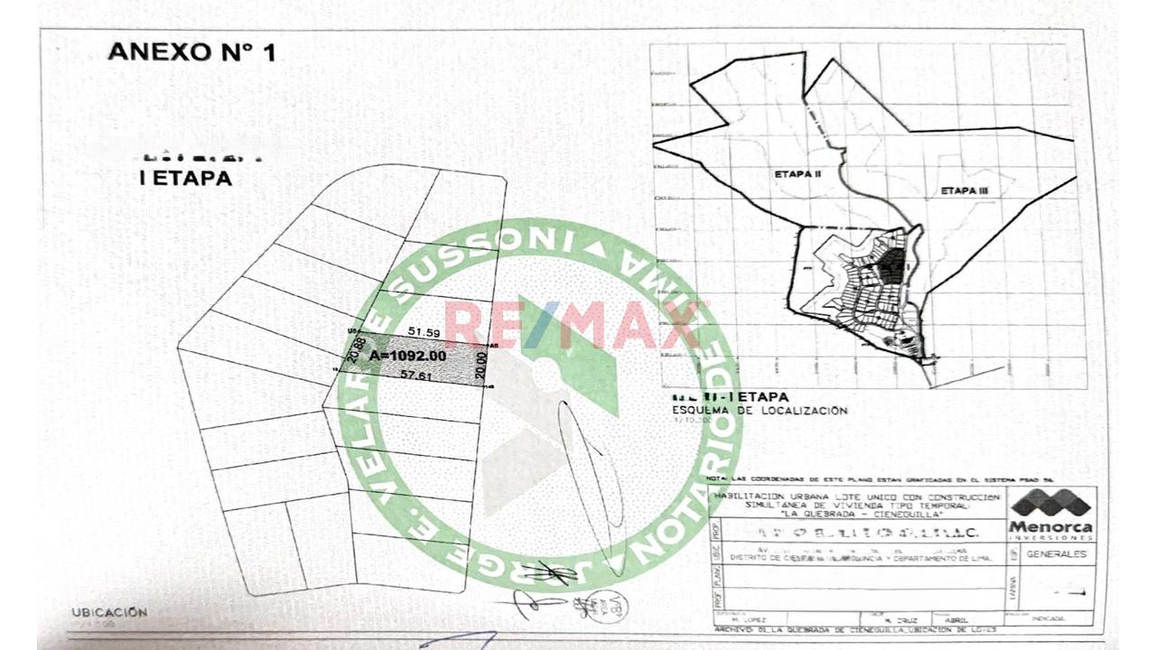 Terreno En Venta – La Quebrada, Cieneguilla | 1,092 M² | Vista Al Lago — foto 4