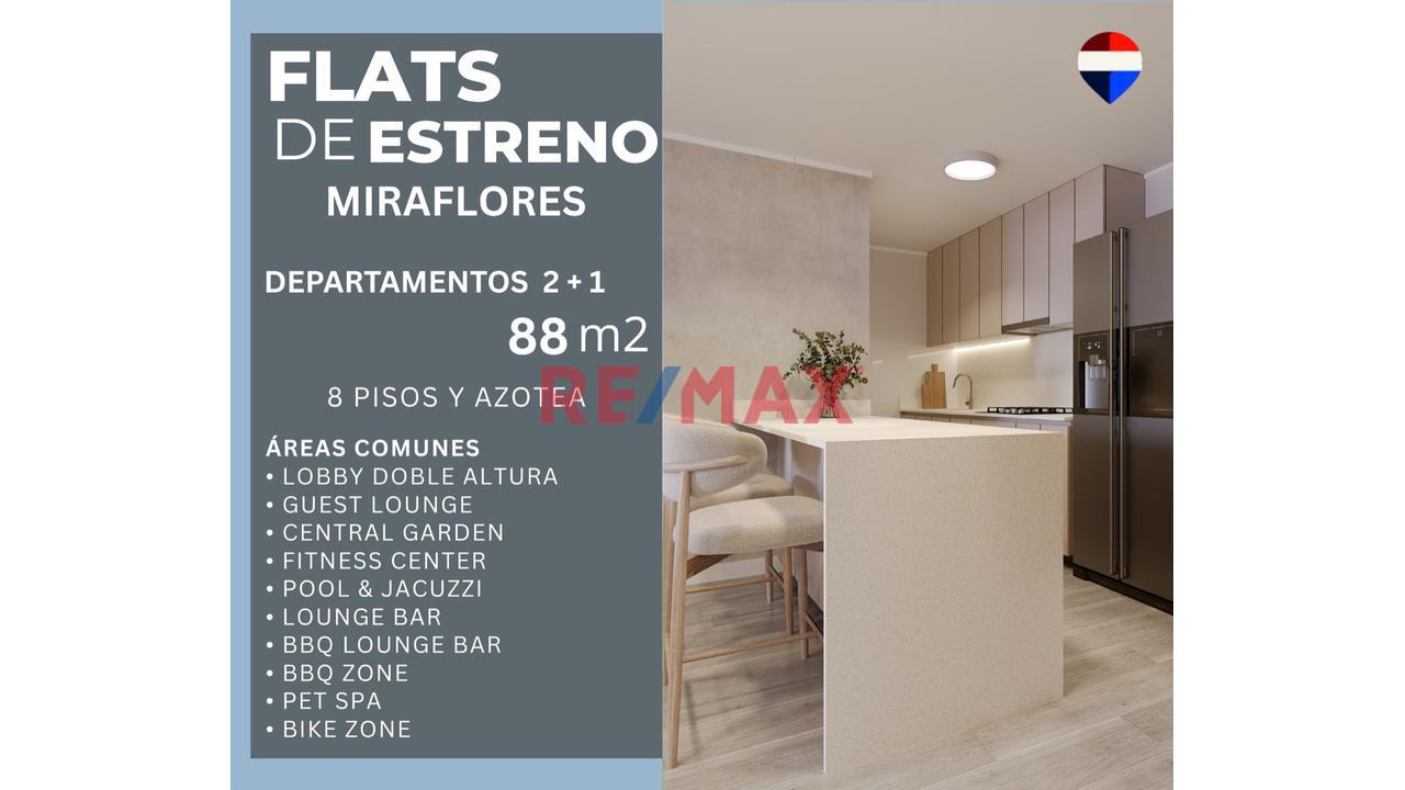 Flats De 88 M En Miraflores