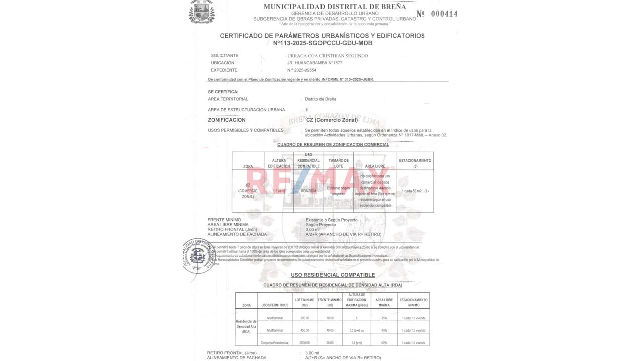 Terreno Venta Esquina - 426Mt2 - 11 Pisos Como Vis - A 2 Cdras De Pueblo Libre - 10