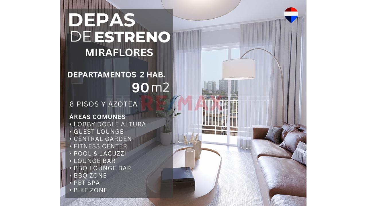 Flats En Miraflores De 90 M2