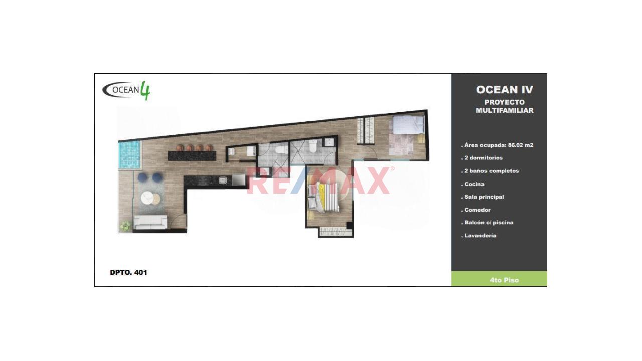 Venta Departamento Flat De Estreno – Playa Punta Rocas - 2