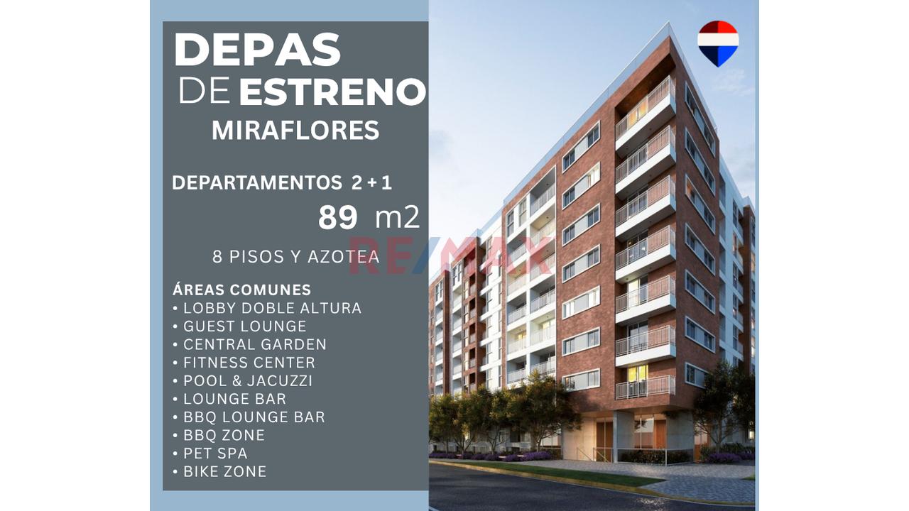 Depas En Miraflores 2+1 Terraza