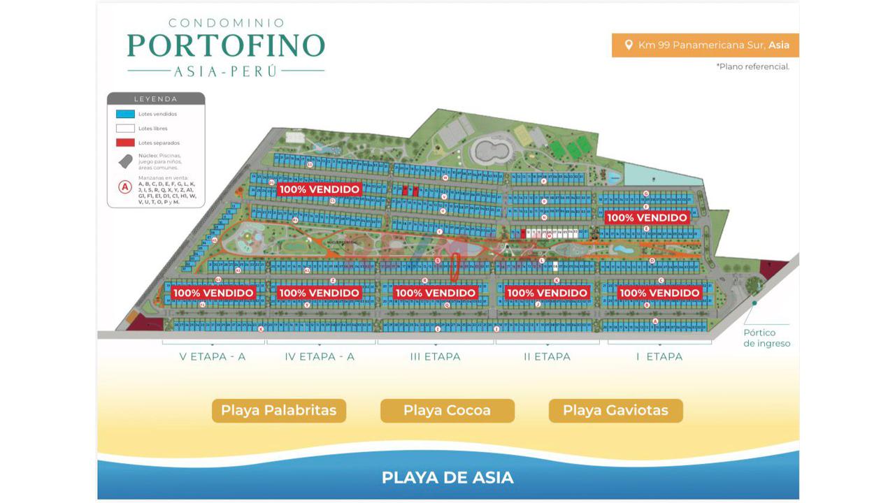 Venta De Terreno En Condominio Portofino De Asia - 7