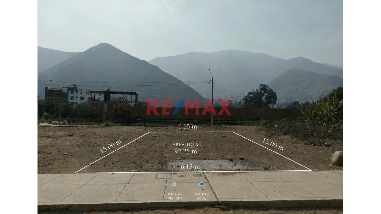 Terreno 92M2 En Sol De Huampaní Vi Etapa Lurigacho - Chosica, Inscrito Sunarp, Servicios Completos, A Minutos De Nueva Autopista Ramiro Priale - 1