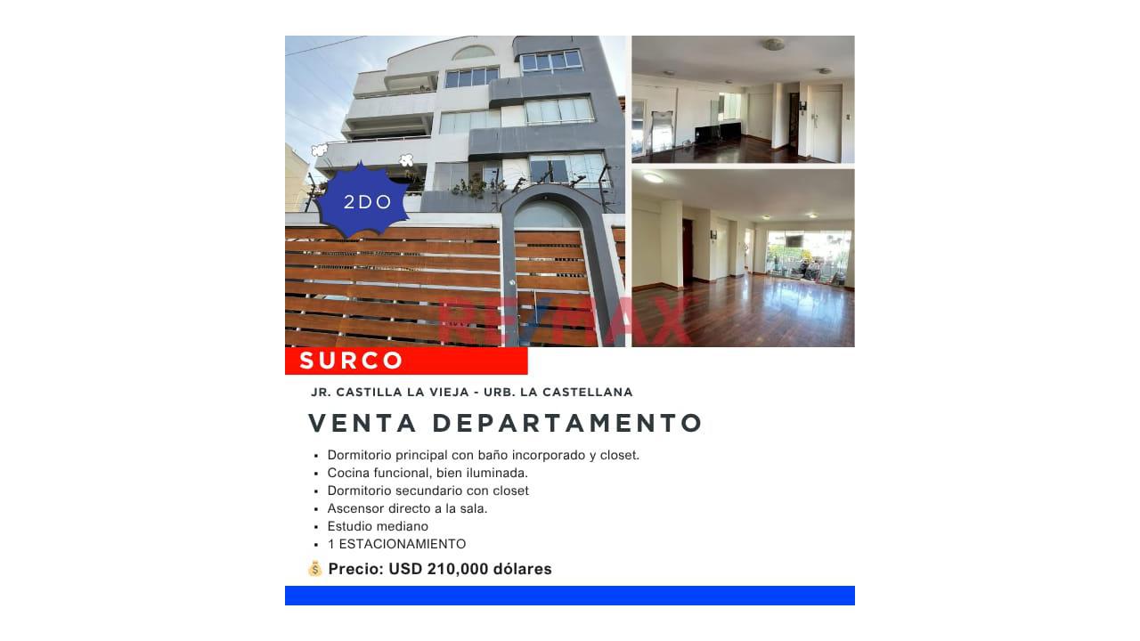 Departamento En Venta - Surco (Jr. Castilla De La Vieja)