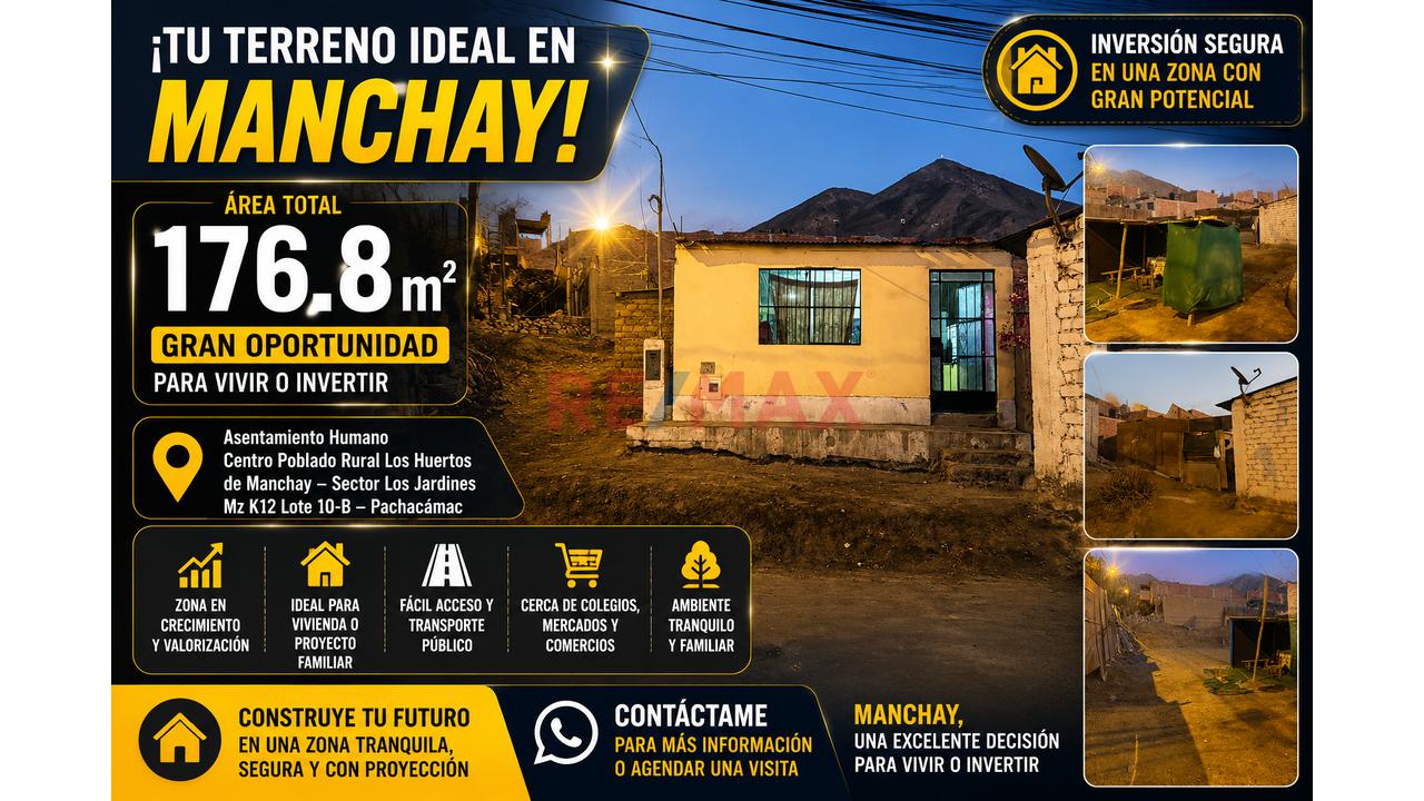Venta De Terreno En Manchay