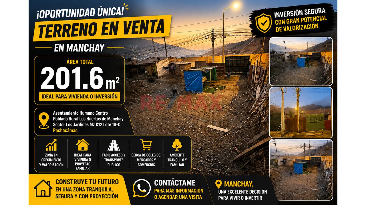 Terreno En Venta Manchay