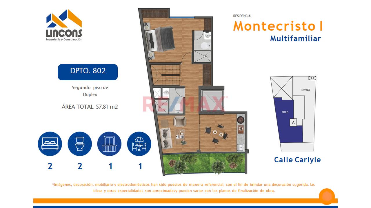 Proyecto Inmobiliario Montecristo Dpto 801 Dúplex (Ac:120.00M2) La Calera Surquillo - 13