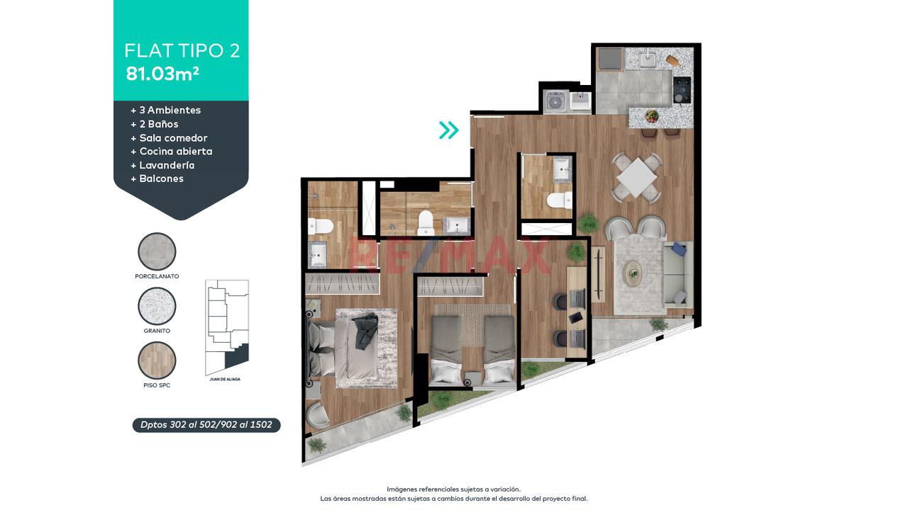 ¡Amplio Flat De Estreno!, 3 Ambientes, Balcones Y Finos Acabados. — foto 3