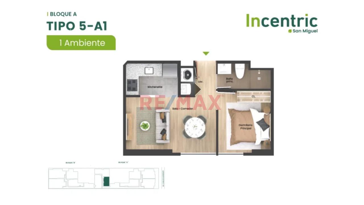 Proyecto Incentric San Miguel- Dpto. 1 Dormitorio