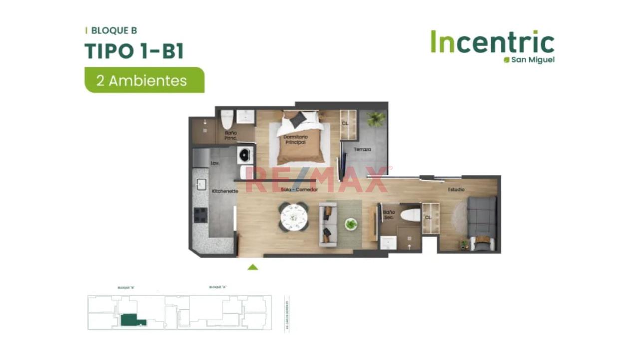 Proyecto Incentric San Miguel- Dpto. Dos Dormitorios — foto 5